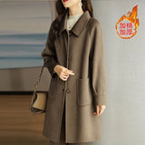 Fongt This Coat Woman 2025 Autumn And Winter New Small Man Thick Korean Version Of The Long-Term Coat