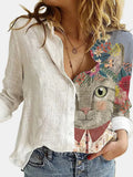 Women Lapel Long Sleeves Single Breasted