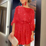 Fongt Festival Party Shiny Crystal Beads Dress Dress Dress Burst