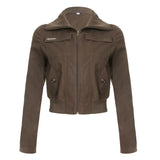 Fongt Industrial Style Line Split Pocket Flying Staff Jacket Autumn And Winter Burst Coat Top