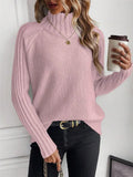 Fongt Women's Clothing Pure Color Buffet With Long-Sleeved Sweater Autumn And Winter High Collar Top
