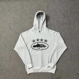 Five-Star Ship Printing Loose Hooded Hoodie Street Sports And Leisure Suit Trend-Outfit