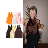 Fongt V-Neck Long Sleeves On The 100-Fold Design Suit Top Women's Solid-Color Suit Temperament Dress