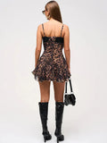 Leopard Printed Cami Mini Dress-Outfit