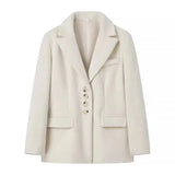 Fongt Women's Clothing Explosion Fashion Loose Long Hair Blazer