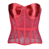 Fongt Cup Early Spring Perspective Mesh Yarn Slime Corset Lady Sexy Underwear