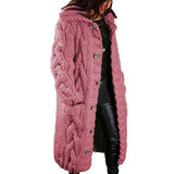 Size 4XL 5XL Autumn Winter Women Sweater Cardigan Twist Oversized Knitted Coat Female Long Cardigans Fashion Jackets