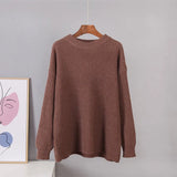 Winter Sweater Women 2020 New Korean Warm Knitted Sweater Loose O Neck Female Pullovers Fashion Solid Female