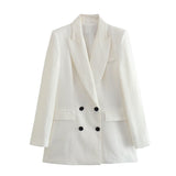 Fongt New Women's Casual Suit Vest Fashion Suit Buckle Straight Trousers Double Buckle