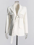 Fongt White Temperament Blazer Women's Autumn And Winter 2025 New Small Casual Loose Korean Dress