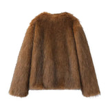 Fongt Design Elegant Autumn And Winter New Imitation Fur Coat
