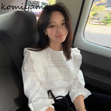 Lager Lapel Shirts Blouses Lace Up Long Sleeve Blusas Mujer Loose Camisas Korean Chic Ropa Spring Womens Clothing-Outfit