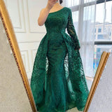 Fongt Women Decorating Fishtail Dress Dress Net Yarn Nails Light And Fashionable Shoulder Long Sleeve