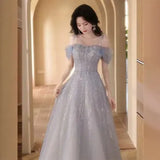 Fongt Chinese Fishtail Evening Dress 2025 New Light Luxury Niche Morning Robe Toasting Bridal Purple Banquet Dress Dress Dress