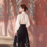 Fongt Chinese Style Dragon Year Horse Face Dress Suit 2025 New Spring And Autumn Improved Ming Ancient Costume Two Sets