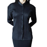 Fongt Folded Autumn New Solid Color Chinese Buckle Coat Shirt Daily Fashion Good Dress Women