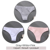 Brazilian Panties Cotton Women Underwear Ladies Solid Color T-back Underpants Sexy Low-rise Panty