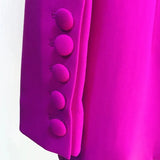 QUALITY Newest 2023 Runway Designer Suit Set Women's Single Button Blazer Flare Pants Suit Fluorescent