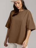 Fongt Spring Summer New Solid Color T-Shirt Women Hot Pure Cotton Short-Sleeved Top Loose