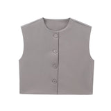 New Series Breasted Round-Neck Vest 2532178-Outfit