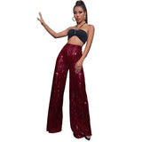 Fongt Women's High-Waist Fashion Sleeves Sleeves Loose-Ragging Wide Leg Pants Summer Women