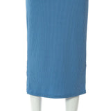 Ribbed O Neck Sexy Cut Out Sleeveless Midi Dress Knit Backless Elegant Bodycon Dresses 2021 Fall Party Club White Trim UK