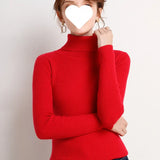 Fongt Temperament High-Neck Basic Sweater Women's Autumn And Winter Repair Jacket Inside The Bottom Of The Long-Sleeved Knitting