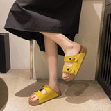 Fongt Boken Shoes Women Wear A Word Net Red Summer New With Skirt Beach Cool Drag Woman