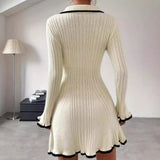 Fongt Women's Dresses In Autumn 2025 Elegant Knitted Dress