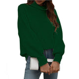 Fongt Solid-Color Knitted Shirt Women's High-Collar Women's New High-Collar Sweater In Autumn And Winter 2025