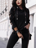 Fongt Spring Women's Clothing Hot Fashion Casual Pure Stripe Two Sets Of Sportswear Women's Clothing