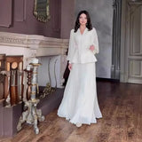 Fongt Autumn New Women's Pure Color Small Fragrant Style Elegant Dress Set