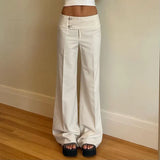 Fongt Cloth Forget Street Retro Pocket Bump Thread Low-Rise Jeans Can Be Styled Casual Trousers