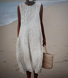 Fongt And Summer 2025 New Sleeveless Casual Print Temperament Dress Dress Body Small Fresh Casual Dress