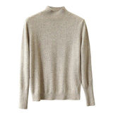 Fongt Simple Knitted Shirt Inside The Woolen Sweater Thicker Half-High Collared Shirt Sweater Women's Autumn And Winter