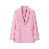 Fongt Homemade New Women's Classic Fashion Bleety Dress Collar Blazer Trousers