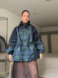 Fongt Set Color Collar Rope Waist Jacket Jacket 2025 Autumn Women's Clothing