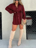 Fongt Women's Clothing In Autumn 2025 Fashion Solid Color Long-Sleeved