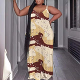 Summer Fashion Leisure Sexy Print Suspender Dress-Outfit