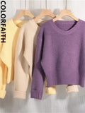 New 2022 Pullovers Minimalist Korean Fashion Spring Autunm Women's Chic Sweater Elegant Sweet Lady Short Tops