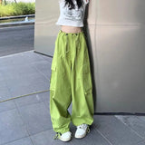 Cargo Pants Women Oversized Wide Leg Sweatpants Streetwear High Waist Baggy Joggers Harajuku Hip Hop Casual Sports Trousers-Outfit