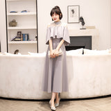 Fongt Evening Dress Woman 2025 New Winter Banquet Elegant Temperament Famous Slim Dress Mid-Long Evening Dress