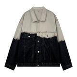 New Spring Loose Korean American Retro Hong Kong Style Jacket Gradient Denim Jacket Women's