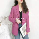 Fongt Jacket Women's Spring And Autumn 2025 New Korean Version Of The Loose Ins Tide Red Set Fried Street Small Suit Top