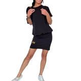 Fongt Summer Set Solid Round-Neck Short-Sleeved Dress