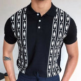 Fongt Men's Wear Summer Short-Sleeved Knitwear Collared Casual POLO Shirt Men's
