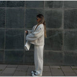 Large Collar Wool Crop Coat-Outfit