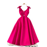 Fongt Luxury Banquet High-End Court Style Dress Temperament V Receive Waist Thin High-End Exquisite Dress