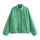 2023 New 15 Color Loose Casual Coat Street Y2K Vertical Collar Dark Button Coat Female B88420-Outfit