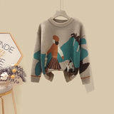 Women Spring dresses Two Pieces Sets Korean Long Sleeve Pullover Knitted Sweater And Ruffles Patchwork Mesh Dress